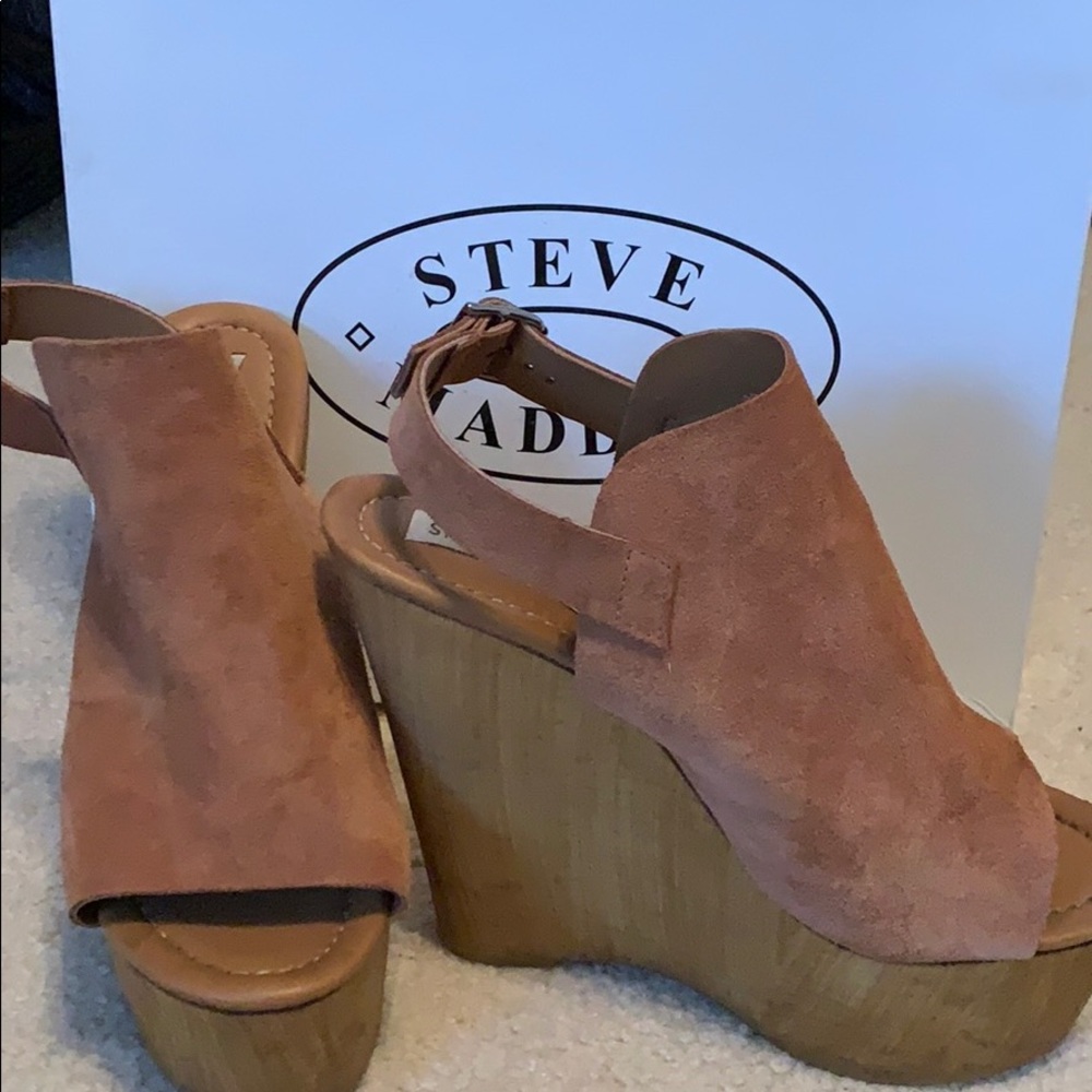 Steve Madden chunky suede wedges